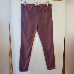 Madewell High Riser Skinny Jeans Burgundy Size 29